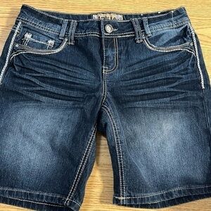 Apollo‎ Jeans denim  shorts embroidered pockets size 9/10